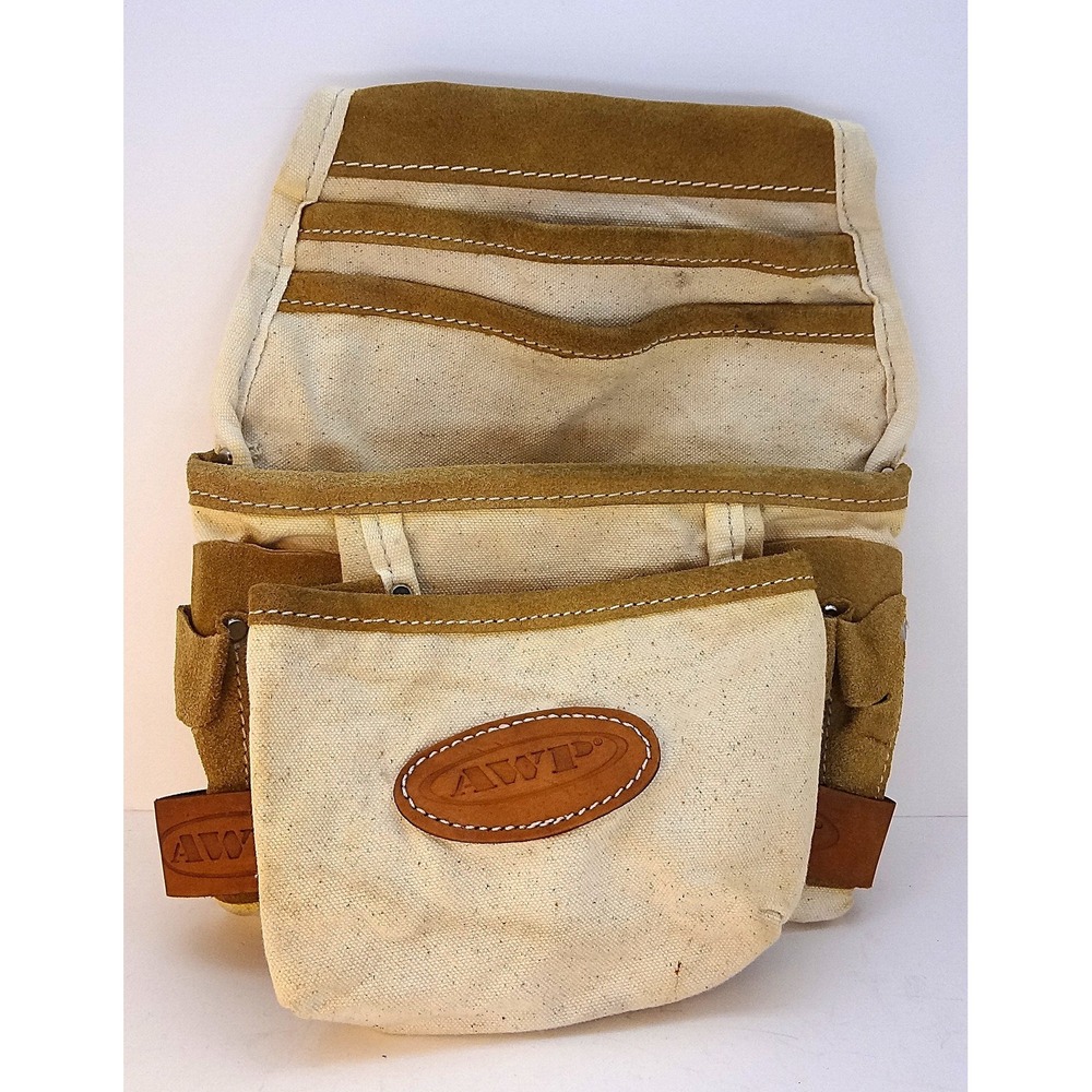 AWP Professional Canvas Tool Belt Pouch Work Gear Finisher's‎ Pouch